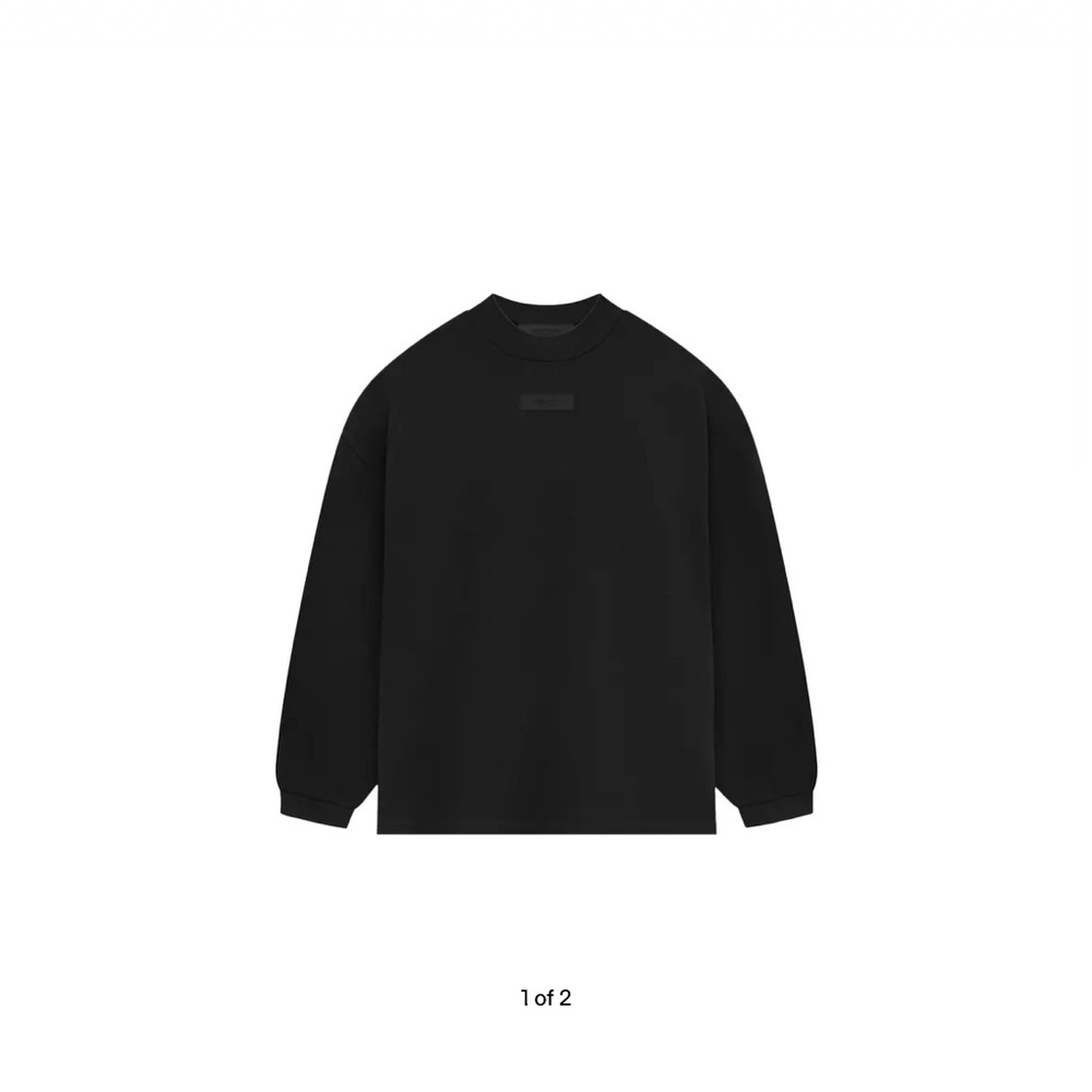 Fear of God Essentials Long Sleeve shirt ll “Jet Black”
